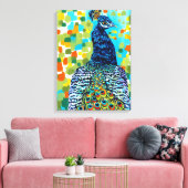 Plumed Peacock II Canvas Afdruk (Insitu (Woonkamer))