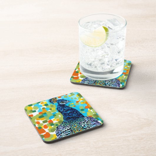 Plumed Peacock II Drankjes Onderzetter (Rechterzijde)