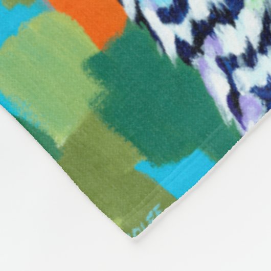 Plumed Peacock II Fleece Deken (Hoek)