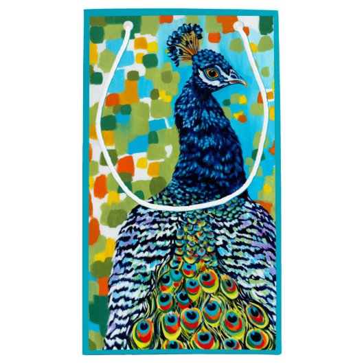 Plumed Peacock II Klein Cadeauzakje (Achterkant)