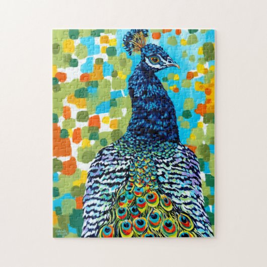 Plumed Peacock II Legpuzzel (Verticaal)