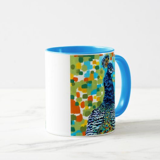 Plumed Peacock II Mok (Voorkant rechts)