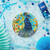 Plumed Peacock II Papieren Bordje (Feest)