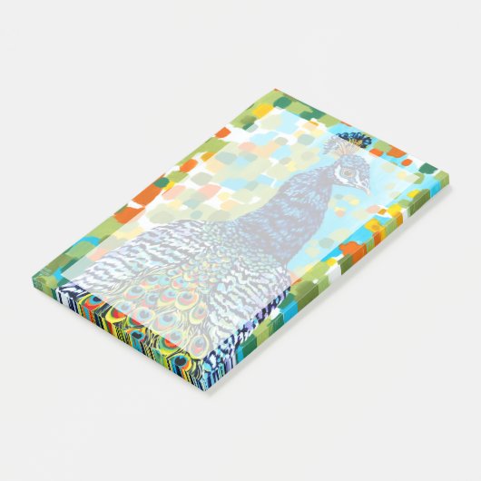 Plumed Peacock II Post-it® Notes (Schuin)