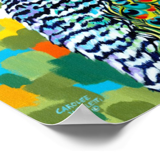 Plumed Peacock II Poster (Hoek)