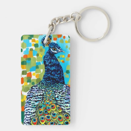 Plumed Peacock II Sleutelhanger (achterkant)