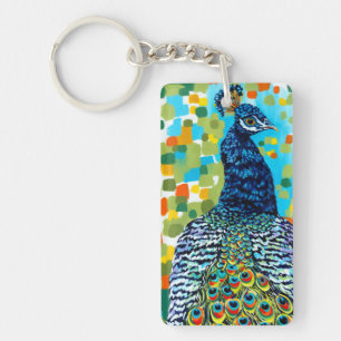 Plumed Peacock II Sleutelhanger