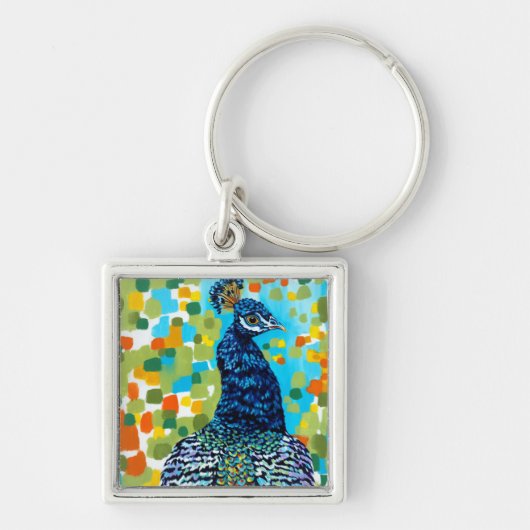 Plumed Peacock II Sleutelhanger (Voorkant)