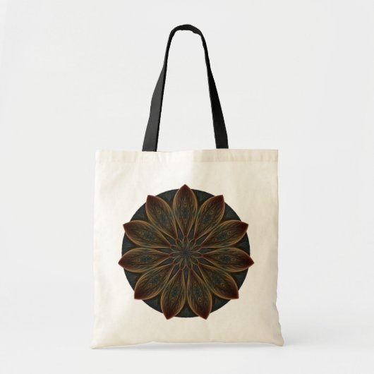 Plumed Petals Kaleidoscope Mandala Tote Bag (Voorkant)