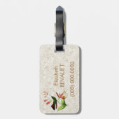Plumeleteer Hummingbird Bagagelabel (Achterkant verticaal)