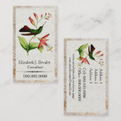 Plumeleteer Hummingbird Visitekaartjes (Voorkant / Achterkant)