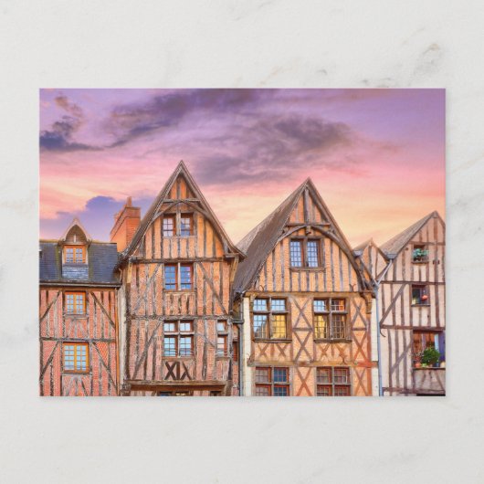 Plumereau plein in Tours, Frankrijk Briefkaart (Voorkant)