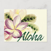  Plumeria Aloha Briefkaart (Voorkant)