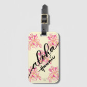 Plumeria Aloha Hawaii Bag Labels (Voorkant (verticaal))