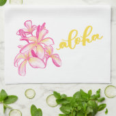Plumeria Aloha Keukenhanddoek (Gevouwen)
