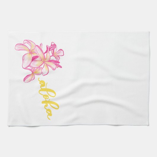 Plumeria Aloha Keukenhanddoek (Horizontaal)