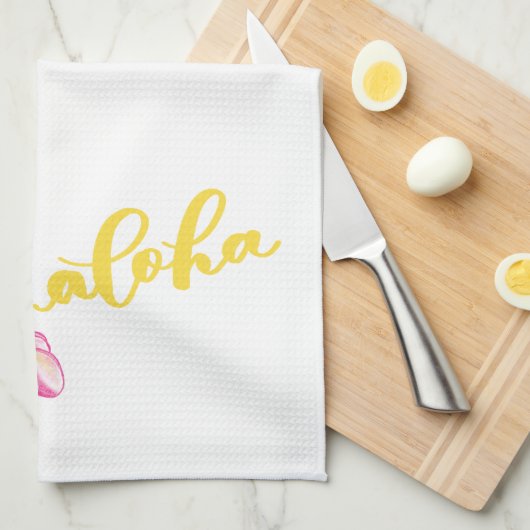Plumeria Aloha Kitchen Towel Theedoek (Quarter Fold)