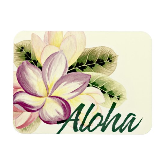 Plumeria Aloha Magneet (Horizontaal)
