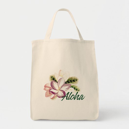 Plumeria Aloha Tote Bag (Voorkant)