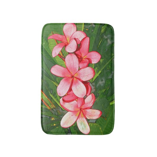 Plumeria Badmat (Voorkant Verticaal)