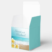 Plumeria Beach Tropical Island bruiloft Bedankdoosjes (Geopend)
