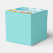 Plumeria Beach Tropical Island bruiloft Bedankdoosjes (Achterkant)