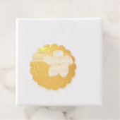 plumeria bedankjes labels (Met doos)