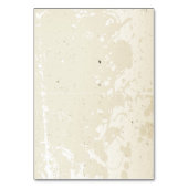  plumeria beige bruiloft gevouwen plaats kaart (Achterkant)