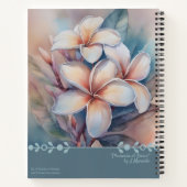 Plumeria bij dageraad notitieboek (Achterkant)
