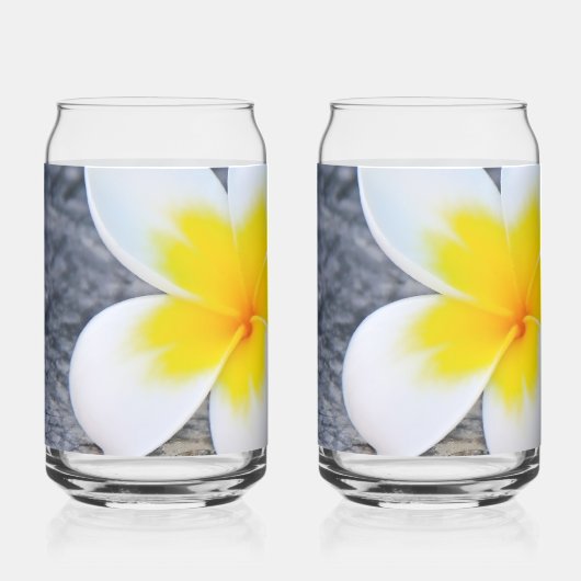 plumeria blikvorm glas (Voorkant)
