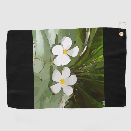 Plumeria bloblobloemen golfhanddoek (Horizontaal)