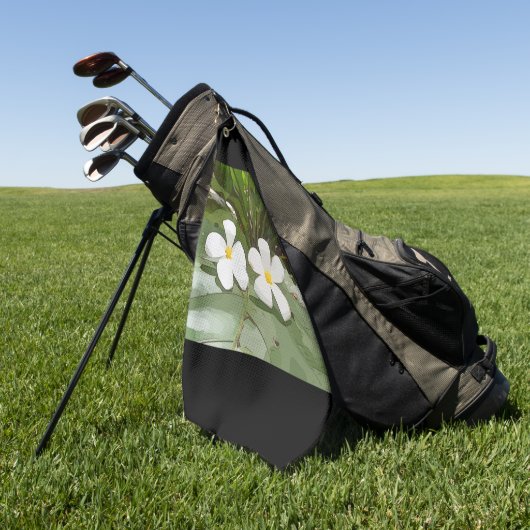 Plumeria bloblobloemen golfhanddoek (Groen)