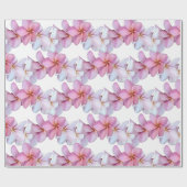 Plumeria Bloeit in Roze Cadeaupapier (Vlak)