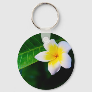 Plumeria Bloem Fotografie Sleutelhanger