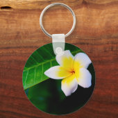 Plumeria Bloem Fotografie Sleutelhanger (Voorkant)