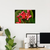 Plumeria bloemen foto met Khalil Gibran citaat Poster (Thuiskantoor)