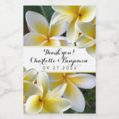 Plumeria Bloemen Mini Trouw Wijnfles Labels Wijn Etiket (Enkel label)
