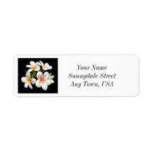 Plumeria Bloemen Retouradres Labels