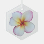 Plumeria Bloom Glass Ornament (Voorkant)
