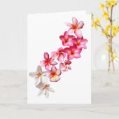 Plumeria Blooms Collage Folded Greeting Card Kaart (Gele Bloem)