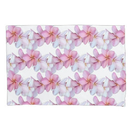 Plumeria Blooms in Roze Kussensloop Set