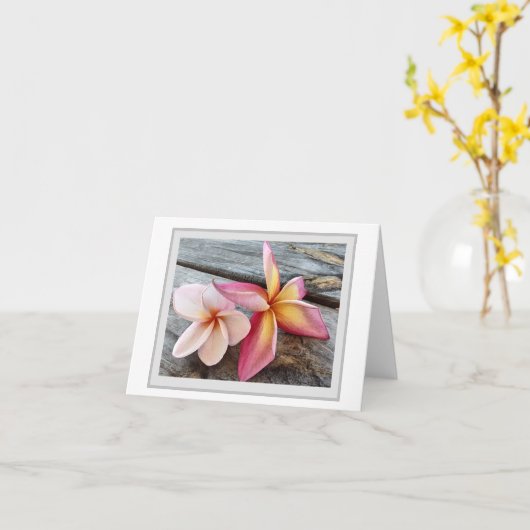 Plumeria blooms-kaart kaart (Gele Bloem)