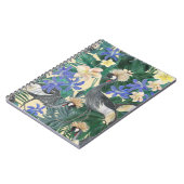 Plumeria Blue Flowers, Waterverf naadloos. Notitieboek (Linkerzijde)