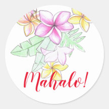 Plumeria-bos - op maat gemaakte stickers.