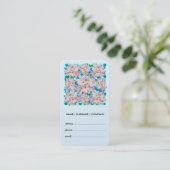 Plumeria Bouquet Exotic Summer Pattern Visitekaartje (Staand voorkant)