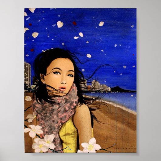 Plumeria Breeze op Waikiki Poster (Voorkant)