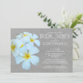 Plumeria Bridal Shower Invitations Kaart (Staand voorkant)