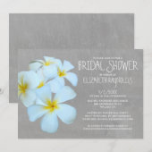 Plumeria Bridal Shower Invitations Kaart (Voorkant / Achterkant)