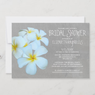 Plumeria Bridal Shower Invitations Kaart