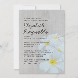 Plumeria Bridal Shower-uitvindingen Kaart